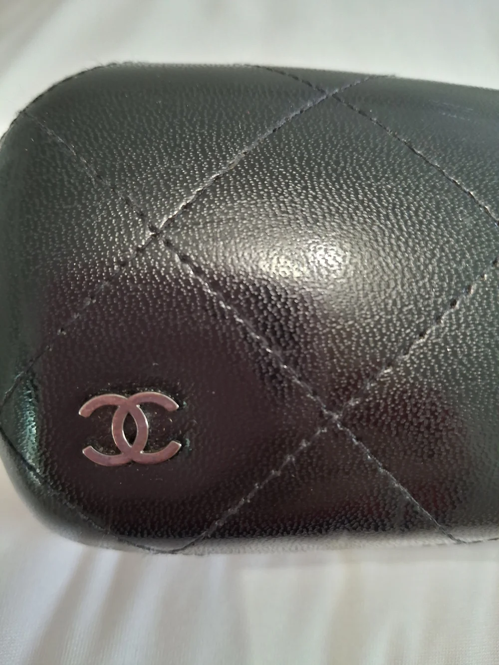 Chanel Women's Black Oversized Cat-Eye Sunglasses with Quilted Case